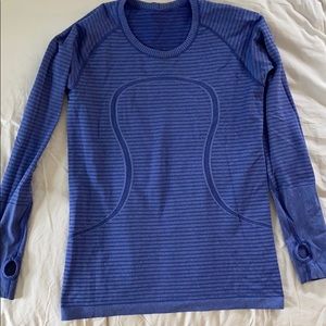 Lululemon swiftly tech long sleeve, purplish blue